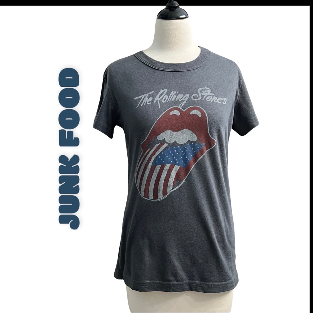 JUNK FOOD CLOTHING VINTAGE *RARE* ROLLING STONES WOMEN’S TEE SIZE XL